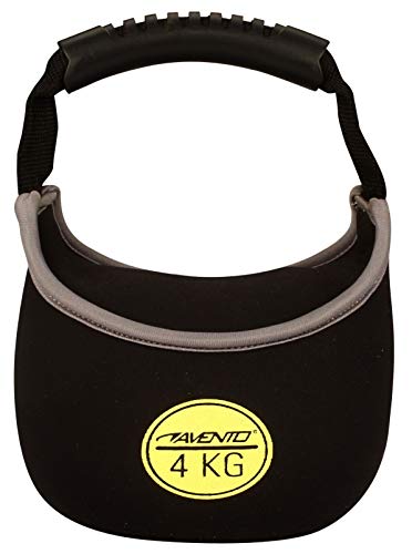 Avento Kettlebells Kugelgewicht Pesa Rusa, Negro/Amarillo, 4 kg