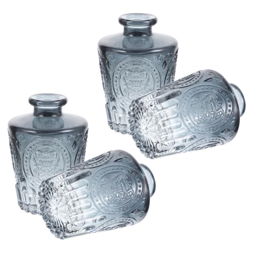 Flacons diffuseurs en verre sculpté gris chic pour parfum intérieur raffiné - 2