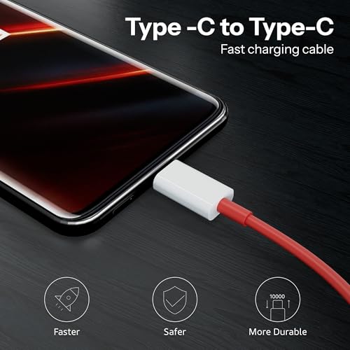 Image of Ofuca 80W USB C to Type C Fast Charging Cable Dash /Warp Compatible Charger Cable for one+ 13 /13R /13S /12 /12R /11 /11R /10 /10R /10T /9 Pro /8 /8T, Nord Series & Type-C Devices BY HOMEMO