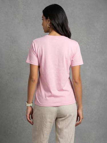 Image of Nobero Women's Graphic Printed T-Shirt | Regular Fit 180 GSM Cotton Tee for Women | Comfortable Round Neck Casual Wear