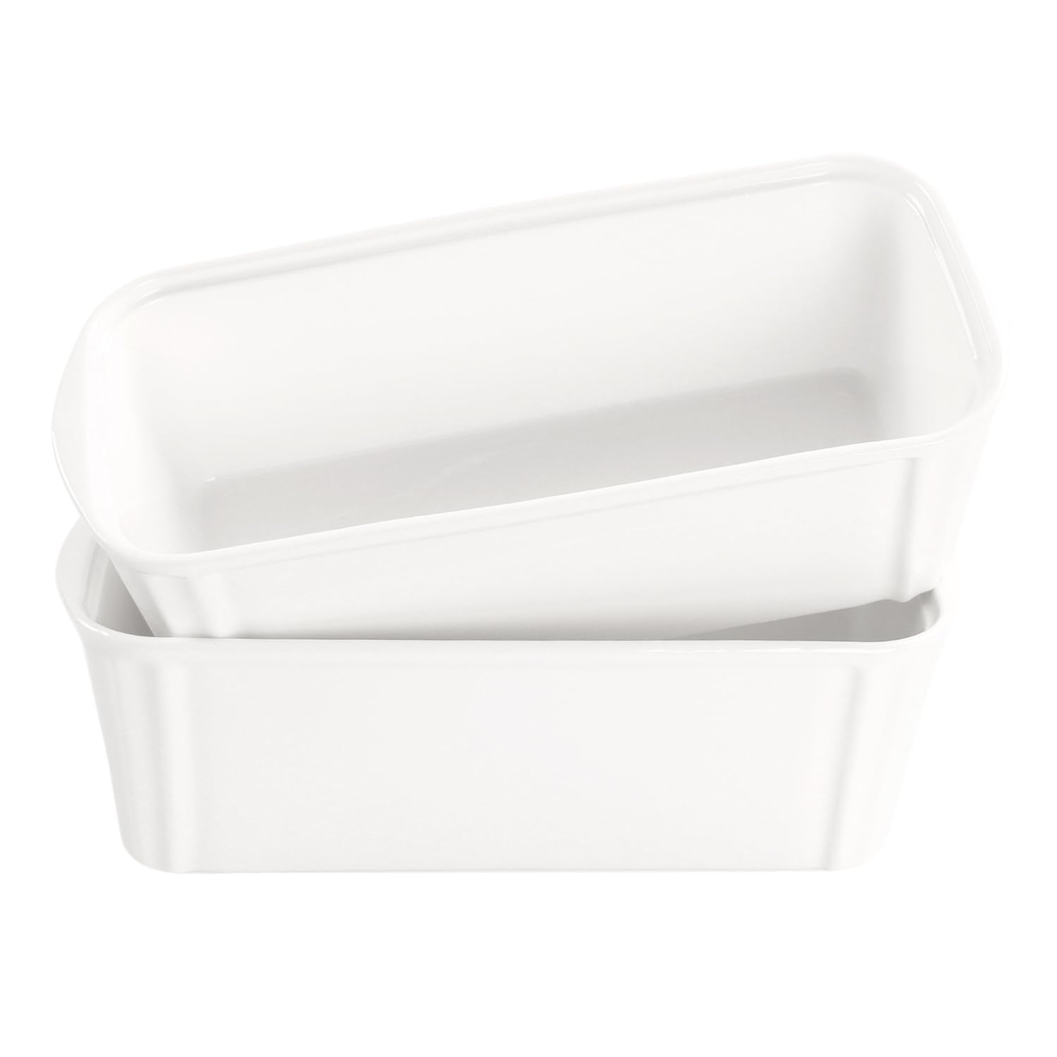 Jinsongdafa Healthy Ceramic Mini Rectangular Baking Bread Loaf Pan Baking Dish, Set of 2, for Cake, Meatloaf, Bread Pans, Brownies - Oven, Microwave, Freezer and Dishwasher Safe, 9.7 x 4.2 Inch