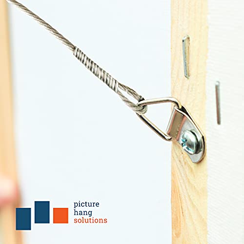 Frame Triangle Ring Hanger - 100 Pack - Small D-Ring Picture Hanger with Screws - Picture Hang Solutions - Thumbnail 5