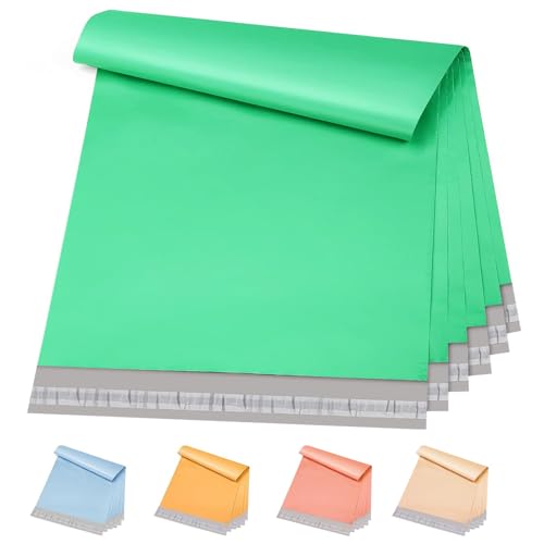 Image of Metronic Poly Mailers 14.5x19 100 Pcs | Medium Size Shipping Bags for Clothes | Large Poly Mailer Bags, Shipping Envelopes, Mailing Bags for Small Business, Strong Adhensive Poly Bags Green