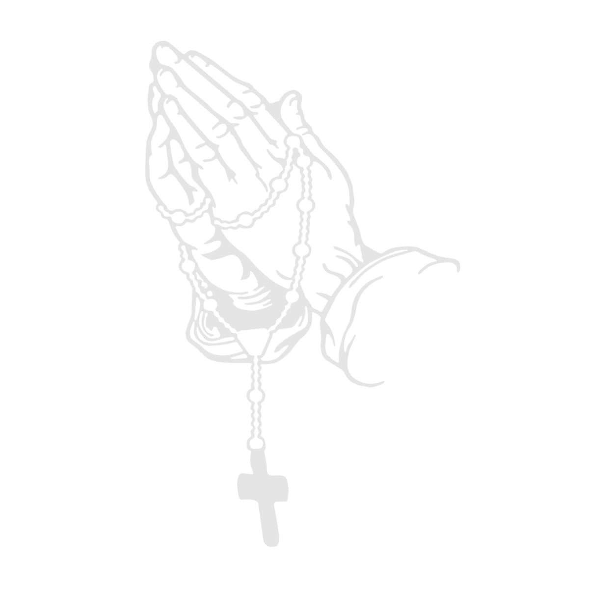 Gtylf White Praying Hand Decal Sticker Religious Bumper Window Window Laptop Rosary Vinyls Sticker Car Styling Decal Car