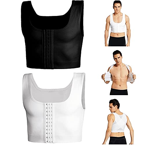 Camisa de compresión delgada para hombre ginecomastia faja chaleco soporte de espalda