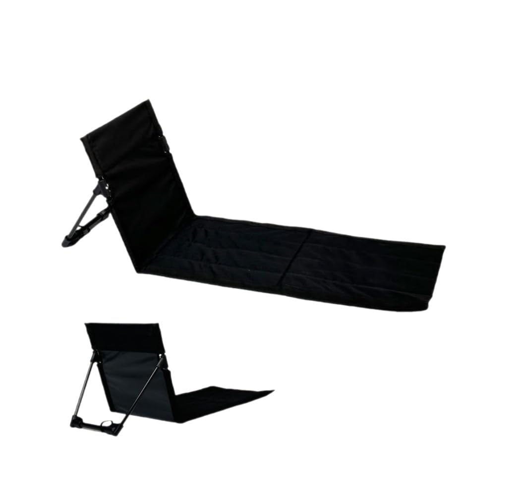 Tappetino da spiaggia con schienale, pieghevole da 1 cm, imbottito, con custodia, ideale per spiaggia, giardino, campeggio, picnic, 108 x 40 x 41 cm