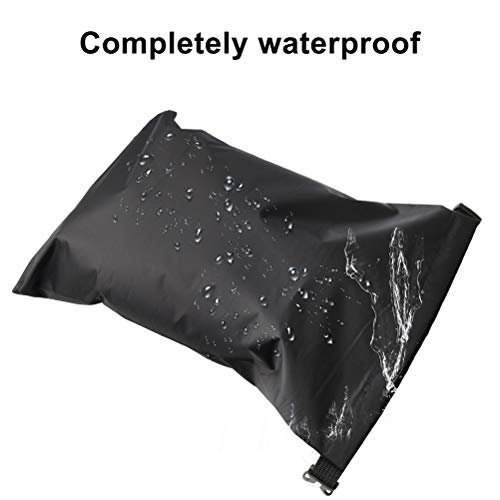 Pimoys 5 Pack Waterproof Dry Sacks, Lightweight Outdoor Dry Bags Ultimate Dry Bags for Rafting Boating Camping, Black (1.5L, 2.5L, 3.5L, 4.5L, 6L)