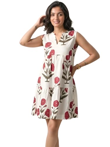 Image of GRECIILOOKS Dress for Women | Western Midi One Piece Dresses for Womens | Casual Mini Summer Dresses for Beach & Stylish New Year Party Outfit