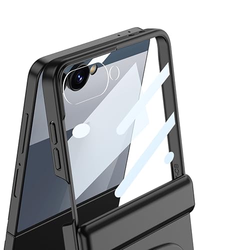 Image of BOUNCEBACK Back Case Cover for Samsung Galaxy Z Flip 7 5G | Magnetic Hinge Protector | Hidden Mirror | Ultra Thin Cover Case for Z Flip7 - (Polycarbonate | Titanium)