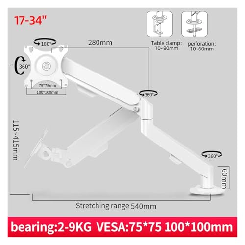 Support de moniteur unique NBYGSC M5B pour écran PC de 17 à 34 pouces