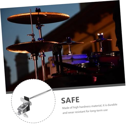 Mikinona Cowbell Clamp Soporte de Montaje para Bombo, Soporte Estándar para Cowbell con Fijación de Aro para Accesorios de Percusión miniatura 4