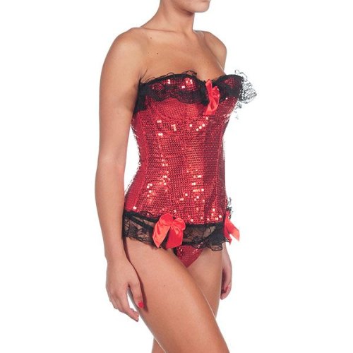 Intimax corsets lencería y moda Geminis Corsé, Rojo, M para Mujer