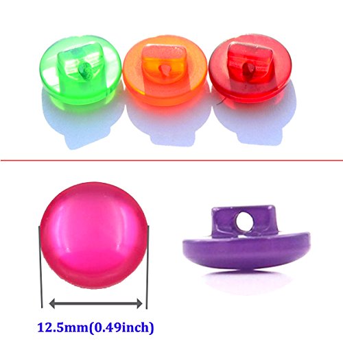 Dgol 160Pcs Shinning Colorful Mushroon Shape Sewing Craft Buttons Kids Clothes Coat Button Mixed 8 Color #TOP2