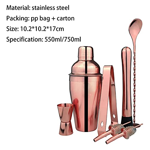 Kit de cócteles bartender 7 piezas acero inoxidable 550 ml miniatura 5