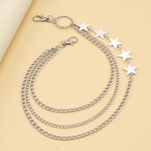 Metallic Star Waist Chain Female Pants Charm Chain Girl Tassels Body Aesthetic Pants Casual Wallet Belt For Jeans4