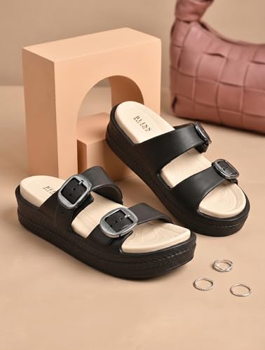 Image of SUPER SOFT Comfortable with Adjustable Strap Flip-Flops Women's & Girl's Cushioned |Waterproof Anti Skid & Lightweight OUT Door & IN Door Slipper BBINDIGO2