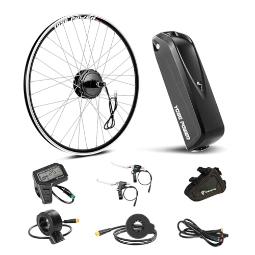 YOSE POWER 28' Ebike Umbausatz 36V 250W Heckmoter Elektrofahrrad Conversion Kit für Steckritzel Cassette mit Integrierte Controller Hailong 36V 18Ah Batterie