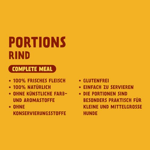 PetFoodie Barf tiefgefroren für Hunde Portions 1x Ente, 2X Rind, 1x Lamm, für kleine & mittlere Hunde glutenfrei, ohne künstliche Farb- & Aromastoffe, schnell serviert 4X (4x60g) TK-Ware