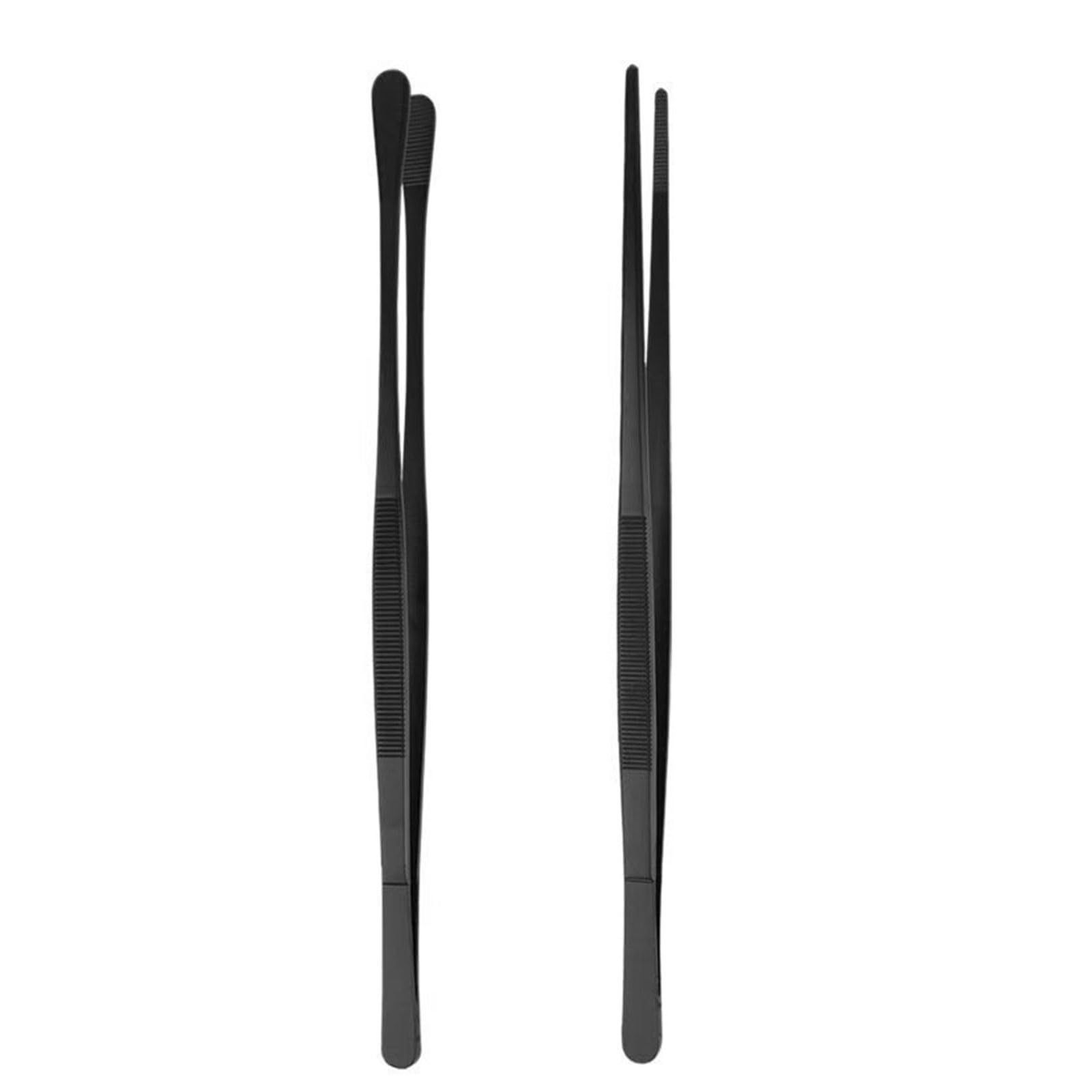 LXJLXD Of 2 Nonrust Steel Kitchen Tongs with Nonslip Tip Utensils for Cooking and Grilling 30cm Tongs Set