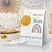 OXEDP Baby Shower Games, Boho Sun Diaper Raffle Sign with 50 Tickets, Diaper Raffle Cards for Baby Shower,Babyshower Invitation,Here Comes The Son Babyshower Decorations-DPRF05