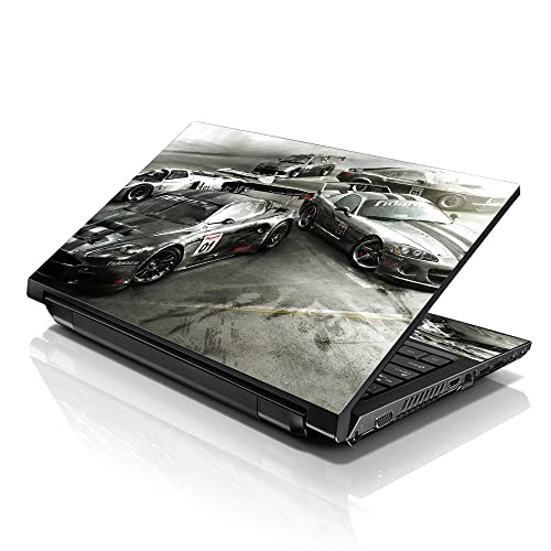 Image of LSS 15 15.6 inch Laptop Notebook Skin Sticker Cover Art Decal Fits 13.3 inch 14 inch 15.6 inch 16 inch HP Dell Lenovo Apple Asus Acer Compaq (Free 2 Wrist Pad Included) Racing Cars