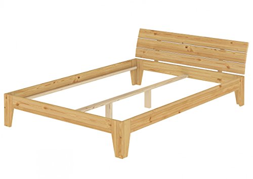 Erst-Holz Cadre de lit Adulte pin Naturel 160x200 lit Robuste et Moderne sans sommier ni Matelas 60.62-16oR Cover