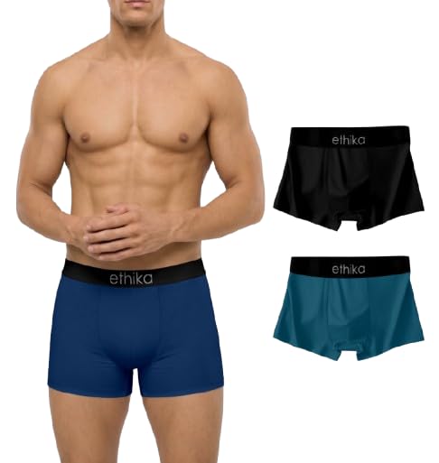 Image of Ethika 3 Pack Men's Super Combed Cotton Underwear Trunks | Classic TruComfort Fit | Powered by ZincShield Anti-Bacterial Tech | Aerflo Breathability | 4-Way FlexStretch
