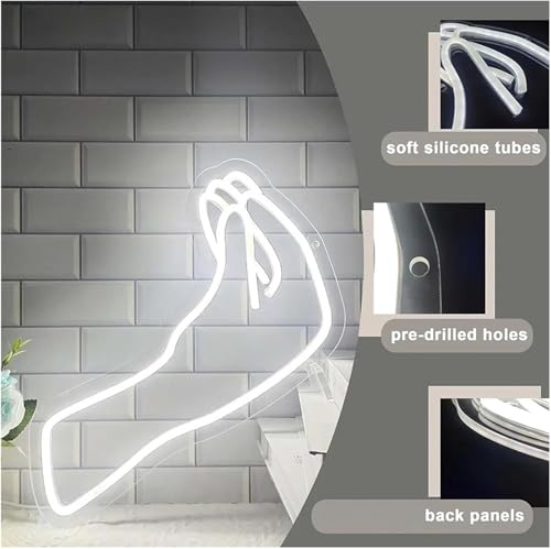 Lampe au néon geste de la main italien avec intensité variable pour déco - 3