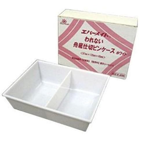 エバーメイト われない舟底仕切ピンケース ホワイト
