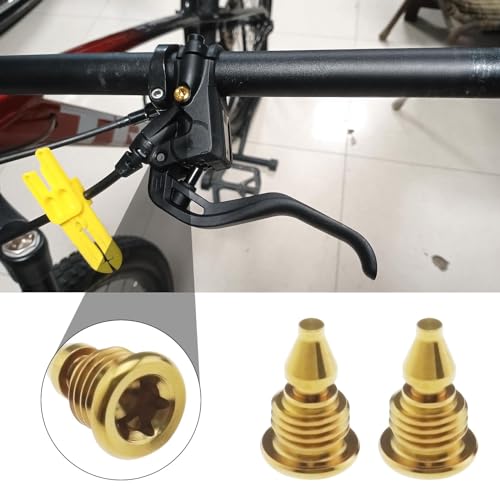 The Lord of the Tools 2Pcs Bicycle Bleed Screws for Lever Reservoir T25 Compatible with Magura EBT Bike Titanium Alloy Bolts Bicycle Fuel Tank Oil Filling Hole Screw Gold - Image 3
