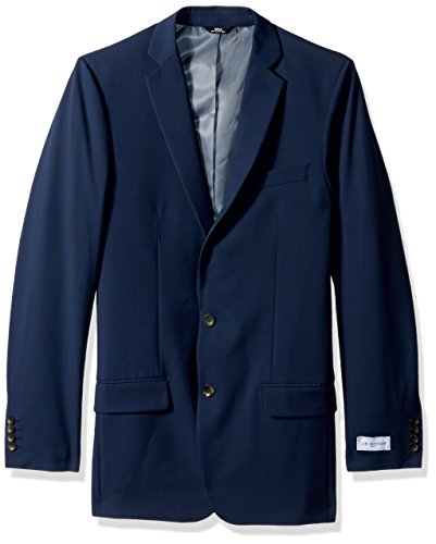 J.M. Haggar 4-Way Stretch Solid 2-Button Slim Fit Suit Separate Coat, Blue, 40XL