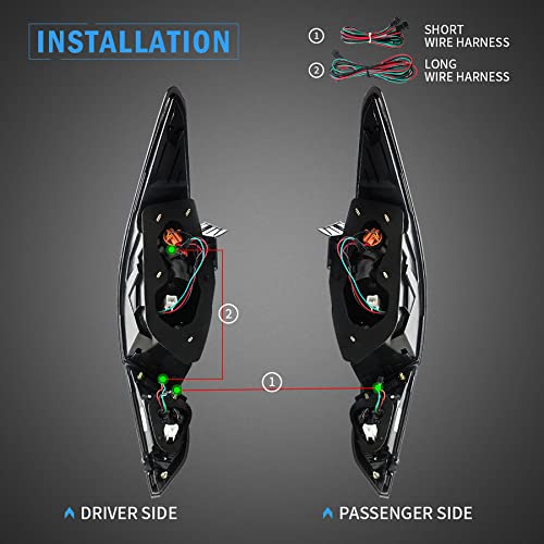 Vland Led Tail Lights For Hyundai Sonata 2011 2012 2013 2014(Only For Us Version) (Smoke) #TOP5