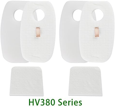 2 Pack Replacemnet Filter Set for Shark Rocket DuoClean HV380, HV380W, HV381, HV382, HV383, HV384Q,Part# XFFH380 XPSTFH380