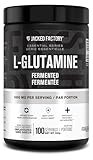 L-Glutamine Powder 500g, 100 Servings - Vegan Fermented L Glutamine for Post Workout Muscle Recovery, Immunity, Digestive Health - Tested & Trusted, No Artificial Fillers - Unflavored