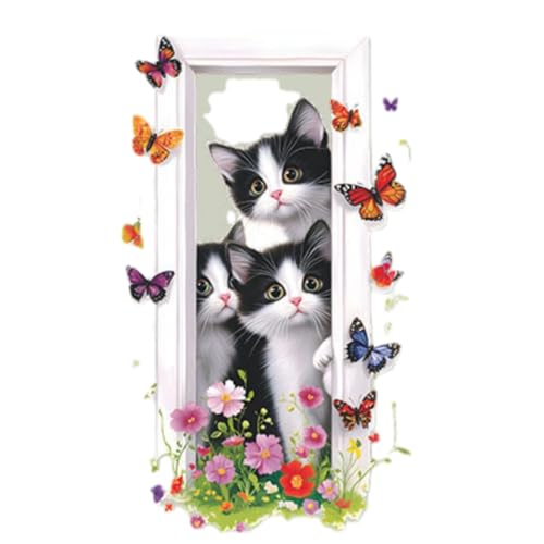 Vinilos Decorativos 3D Gatitos Achang para Pared