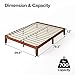 ZINUS Wen Wood Platform Bed Frame, Solid Wood Foundation, Wood Slat Support, No Box Spring Needed, Easy Assembly, Cherry, Queen