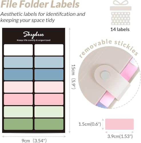 SKYDUE Dokumentenmappe A4, Mappe Mit 8 Fächern, Fächermappe A4 Mit Etiketten, Tragbar Ordnungsmappe Mappen Ordnersystem, Document Folder Für Zuhause, Büro, Schule Und Auf Reisen (Beige)