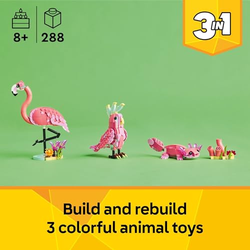 image for LEGO Creator 3 in 1 Wild Animals: Pink Flamingo Animal Building Toy - 