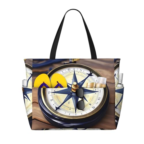 Sac à bandoulière imperméable motif voile et boussole marine