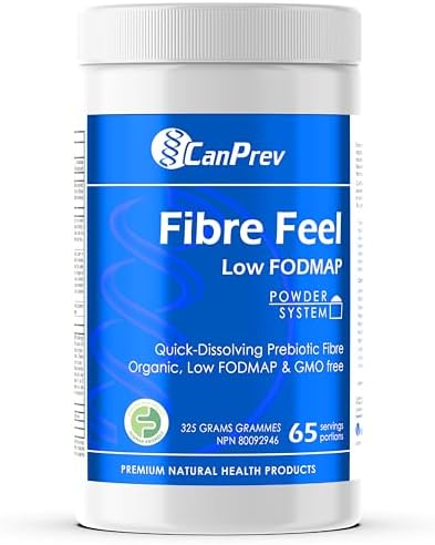 CanPrev Organic Fibre Feel Powder 325g, 65 Servings, Unflavoured & Easy to Mix, Promotes Digestive Wellness & Regularity, Quick-Dissolving & Gentle, Natural Ingredients, Perfect for Smoothies & Shakes