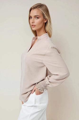 Hiccup V-Neck Long Sleeve Blouse2