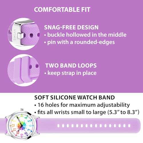 Kids Analog Watch, Learning Watch for Kids 8-12, Waterproof Time Teacher Watches for Boys Ages 5-7 6-8, Easy to Read Educational Girls Watches Ages 8-12, Great Gift Boys Girls Year 4-12 Old Waterproof3
