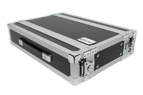 XSPRO XS2U-10 2 Space 2U ATA Effects Rack Flight Case Front Back Rails