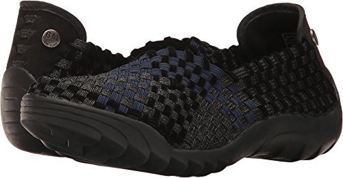 Bernie Mev Rigged Fly Women's Slip On 36 M EU Navy-Black-Metallic-Velvet