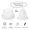 Sibba Bucket Hat Summer Fisherman Sunshade Caps Unisex Packable Hats for Women Men Holidays Hiking Camping Shopping 56-58cm Plain Colors (White) #3
