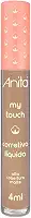 Corretivo Líquido Matte Anita My Touch Médio 3 - Acabamento Sequinho, Não Craquela, Leveza e Custo-Benefício