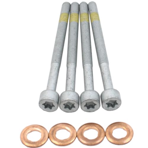 BIAREN 4x Diesel Injector Screw Bolt And Washer Seal Kit For Mercedes Benz A-Class B-Class C-Class E-Class S-Class CLK Sprinter Vito Viano A0009902907 A6110170060