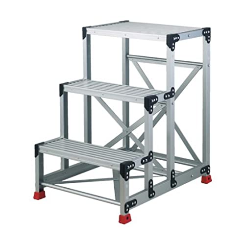 TRUSCO(トラスコ) 作業用踏台 アルミ製・高強度タイプ 3段 TSF-369