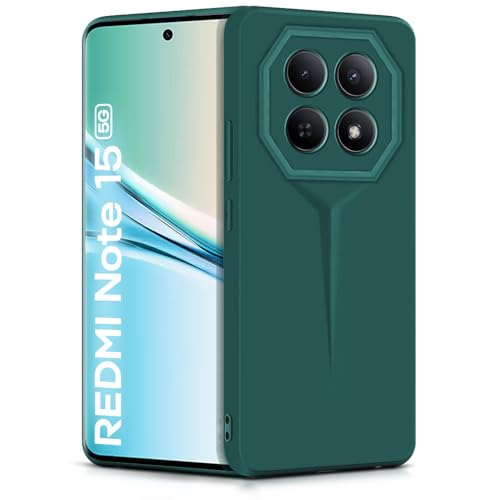 Image of WOW IMAGINE Back Cover for Mi Redmi Note 15 5G 2025 | Poco M8 5G | Blade Series Ultra Thin Case with Lightweight Design | Camera Protection | Soft Matte Silicone Flexible Mobile Case - Green