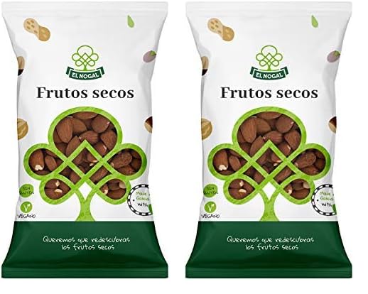 El Nogal Frutos Secos Almendra Largueta Tostada con Piel Bolsa 125 g (Paquete de 2)